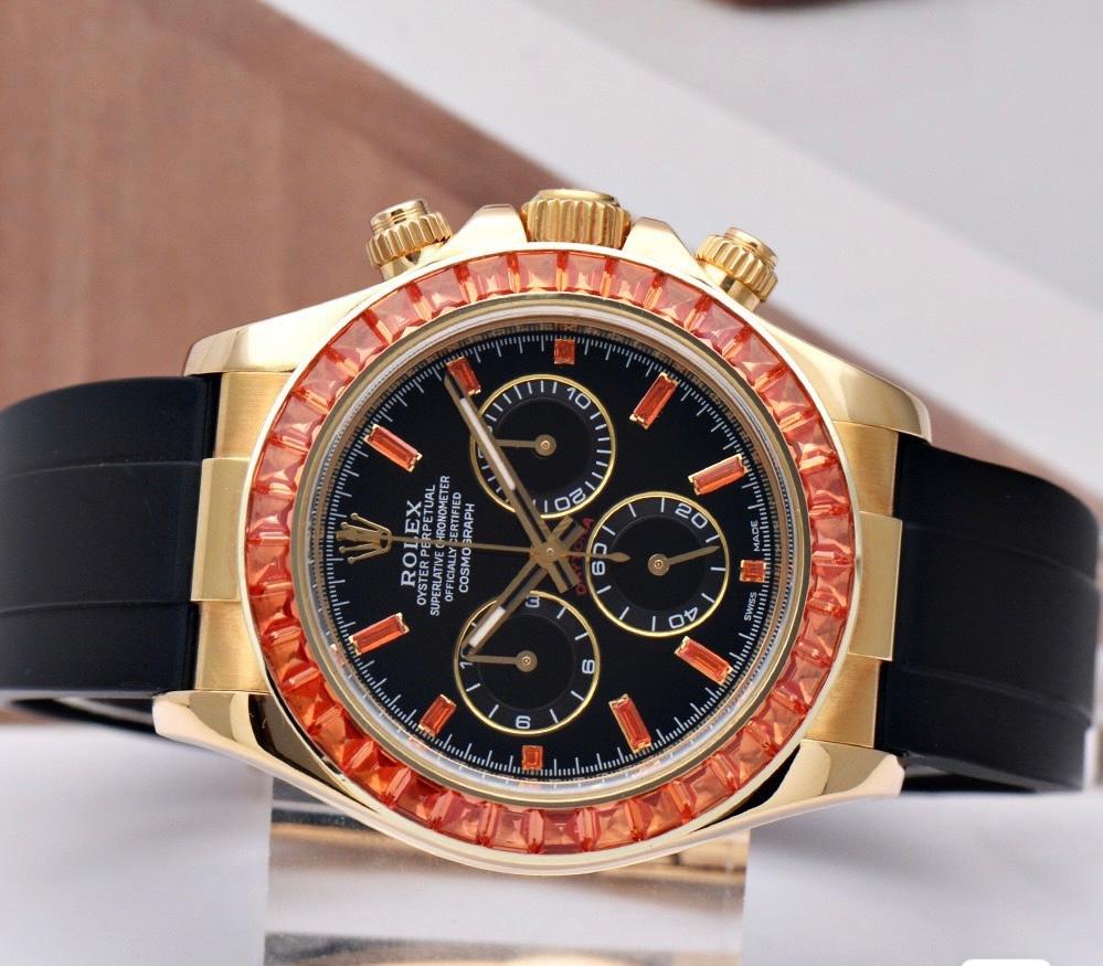 Xelor Watches Rolex Daytona Ln Yellow Gold Oysterflex