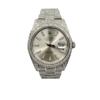 Rolex Datejust 41 - New - 126300 - Full Iced out - Diamonds - Silver Dial