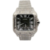 Cartier Santos - New - Iced Out - Large - Black Dial