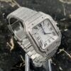 Cartier Santos - New - Iced Out - Large - White Dial