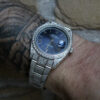 Rolex Datejust 41 - New 2023 - 126300 - Full Iced out - Diamonds - Dark Blue Dial