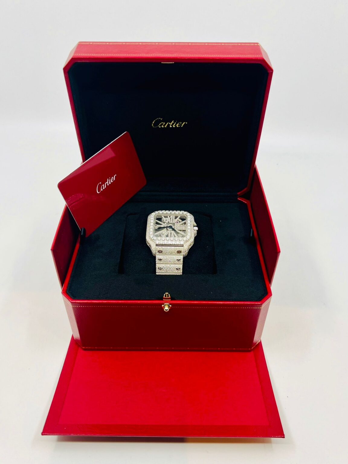 Xelor watches cartier santos new iced out whsa0007 skeleton
