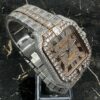 Cartier Santos - 35 crt - Baguette Rose Gold - Iced Out - Pave Rose Roman - Large