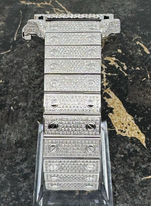 Cartier Santos - New - Iced Out - Large - Roman Pave Dial - Big Stones