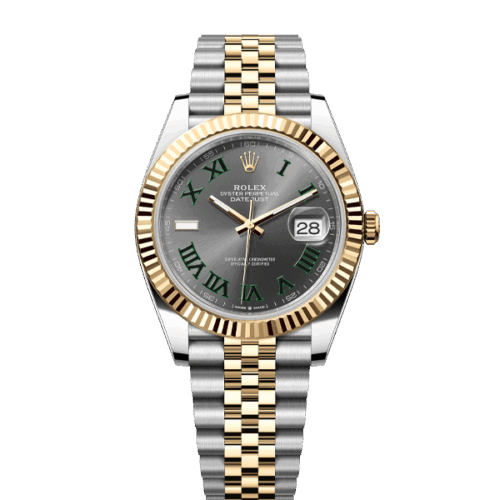 Rolex Datejust 41 - 126333- Yellow Gold/Steel - Wimbledon Dial - New 2025
