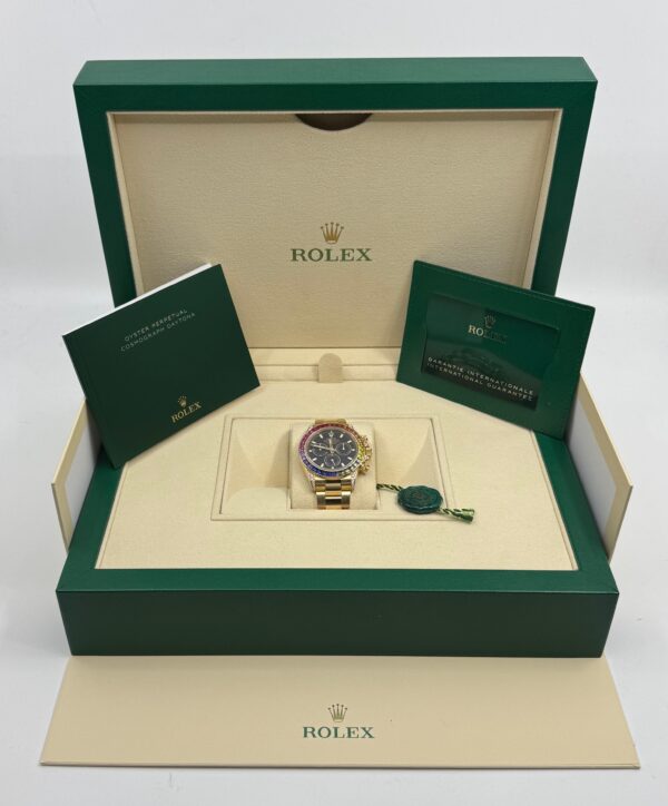 Rolex Daytona  Yellow Gold - New - 116508 - Black Dial - Rainbow - Diamonds - Aftermarket