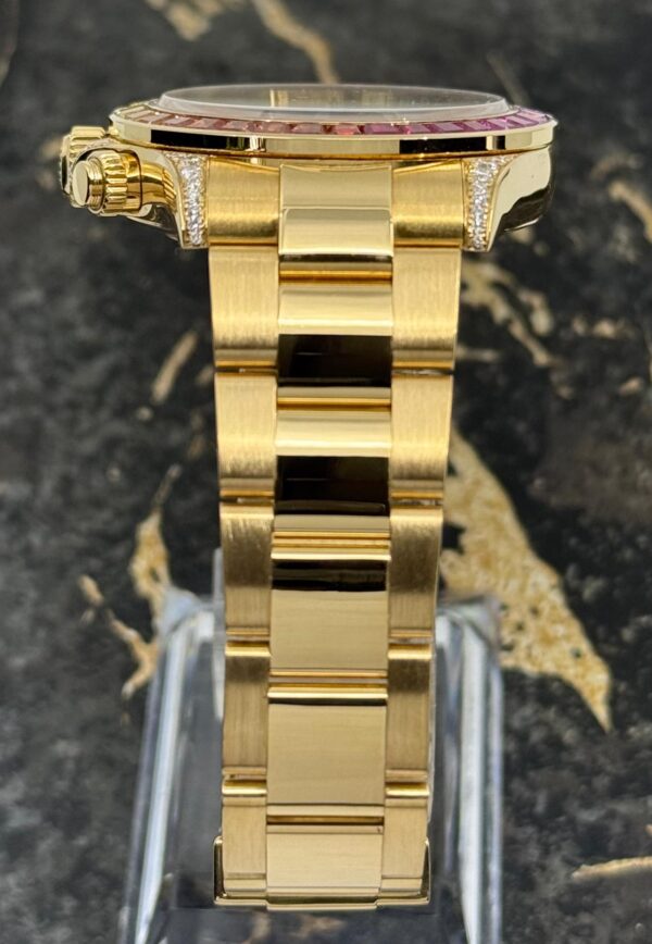 Rolex Daytona  Yellow Gold - New - 116508 - Black Dial - Rainbow - Diamonds - Aftermarket