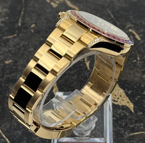 Rolex Daytona  Yellow Gold - New - 116508 - Black Dial - Rainbow - Diamonds - Aftermarket