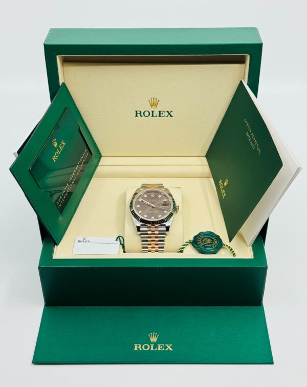 Rolex Datejust 41 - 126331 - Rose Gold/Steel - Choco Diamond Dial - Jubilee - New 2025
