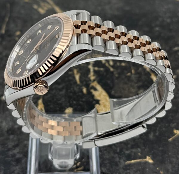 Rolex Datejust 41 - 126331 - Rose Gold/Steel - Choco Diamond Dial - Jubilee - New 2025