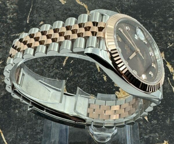 Rolex Datejust 41 - 126331 - Rose Gold/Steel - Choco Diamond Dial - Jubilee - New 2025