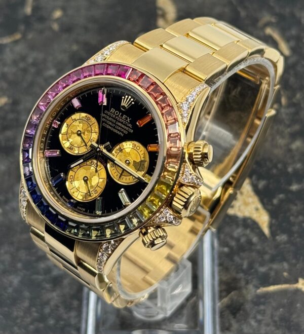 Rolex Daytona  Yellow Gold - New - 116508 - Rainbow Dial - Rainbow - Diamonds - Aftermarket