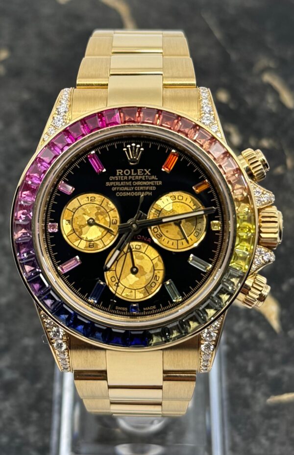 Rolex Daytona  Yellow Gold - New - 116508 - Rainbow Dial - Rainbow - Diamonds - Aftermarket