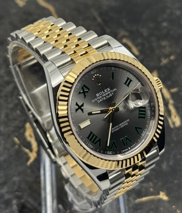 Rolex Datejust 41 - 126333- Yellow Gold/Steel - Wimbledon Dial - New 2025