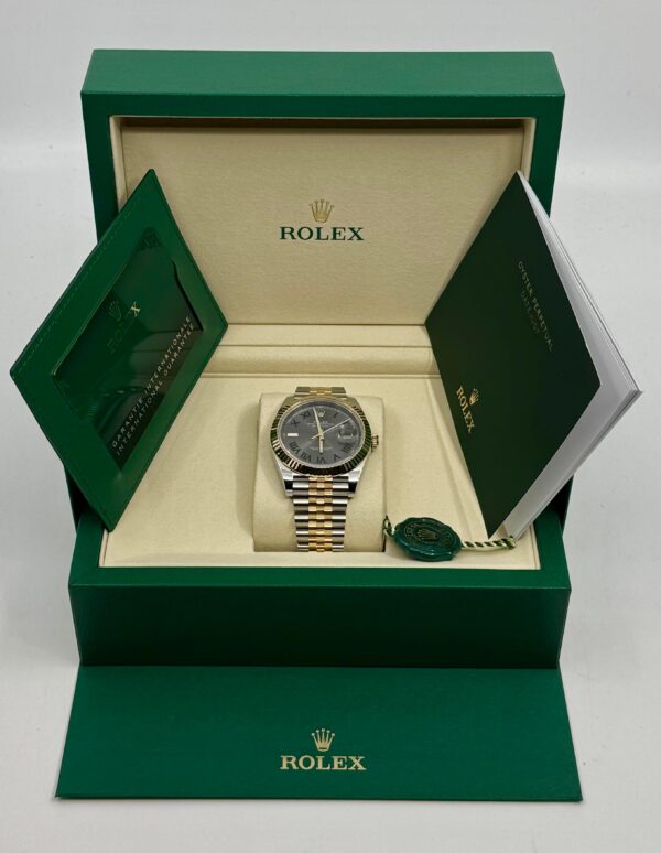 Rolex Datejust 41 - 126333- Yellow Gold/Steel - Wimbledon Dial - New 2025