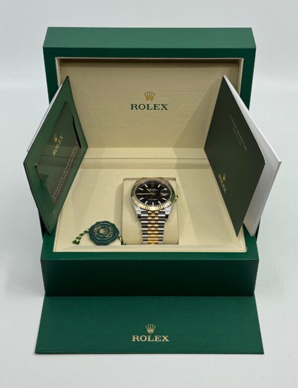 Rolex Datejust 41 - 126333- Yellow Gold/Steel - Black Dial - New 2025