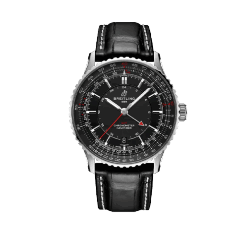 Breitling	Navitimer Automatic GMT 41mm - Black Dial - Black Leather Strap	A32310251B1P1 - New 2025