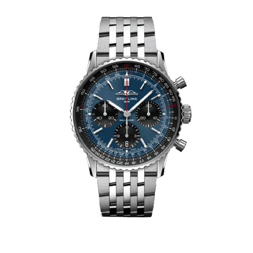 Breitling Navitimer B01 Chronograph 43mm - Steel Strap - Blue - AB0139241C1A1- New 2025
