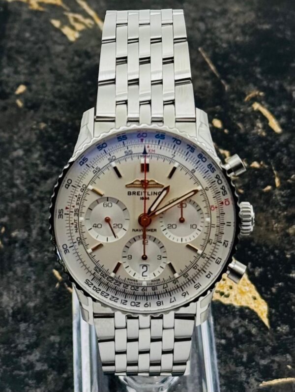 Breitling	Navitimer B01 Chronograph 41mm - Steel strap  - White	AB0139211G1A1 - New 2025