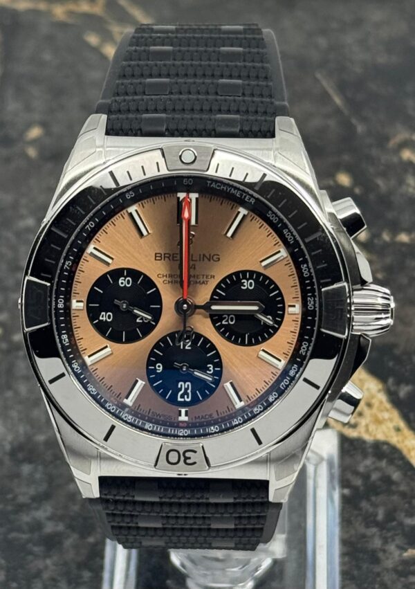 Breitling	Chronomat B01 42mm - Copper Dial - Black  strap - AB0134101K1S1 - New 2025