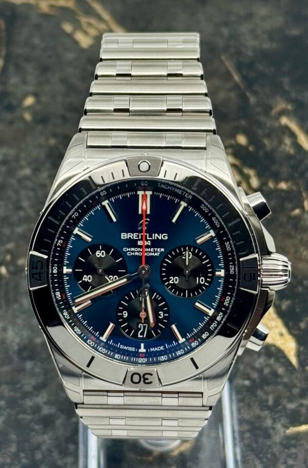 Breitling	Chronomat B01 42mm - Blue Dial Chrono - Steel - AB0134101C1A1 - New 2025