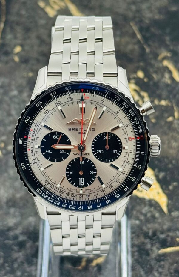 Breitling	Navitimer B01 Chronograph 43mm - Steel Strap - Silver	AB0138241G1A1 - New 2025