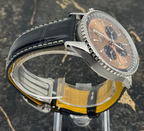 Breitling	Navitimer B01 Chronograph 43mm - Black Leather Strap - Copper	AB0138241K1P1 - New 2025