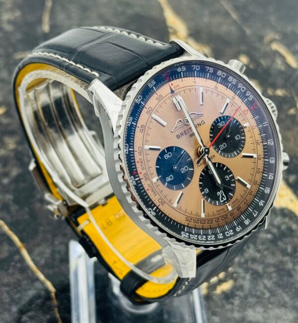 Breitling	Navitimer B01 Chronograph 43mm - Black Leather Strap - Copper	AB0138241K1P1 - New 2025