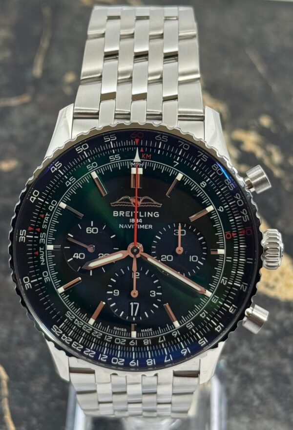 Breitling Navitimer B01 Chronograph 46mm - Green Dial - AB0137241L1A1 - New 2025